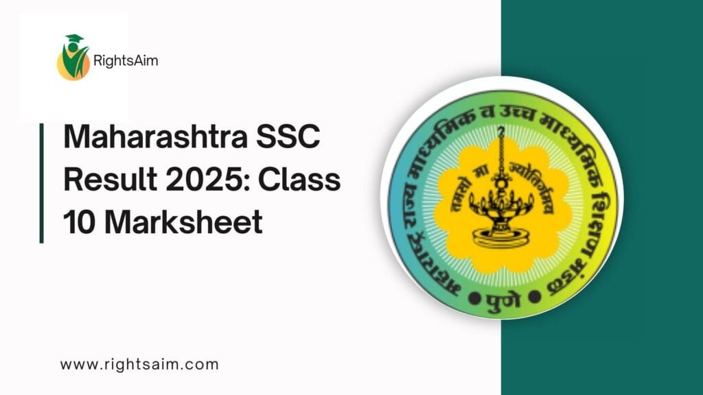 Maharashtra SSC Result 2025: Class 10 Marksheet