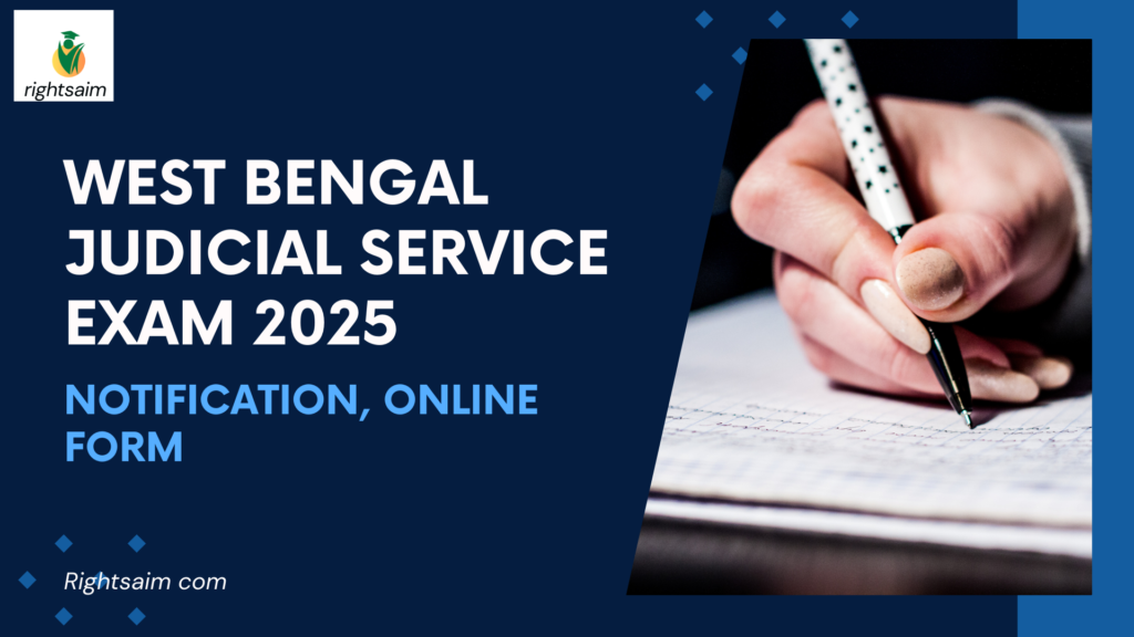 West Bengal Judicial Service Exam 2025 Notification, Online Form