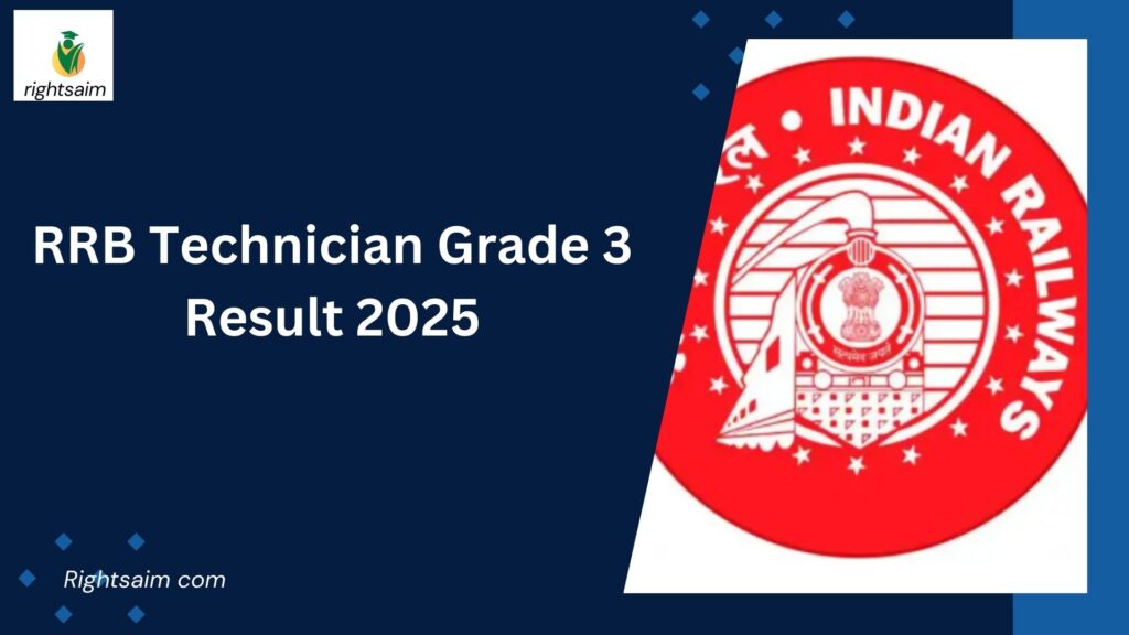 RRB Technician Grade 3 Result 2025, Zone-wise Result PDF