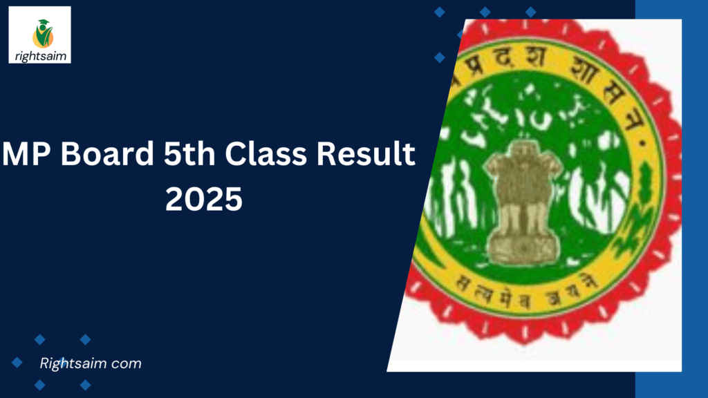 MP Board 8th Class Result 2025 as Marksheet