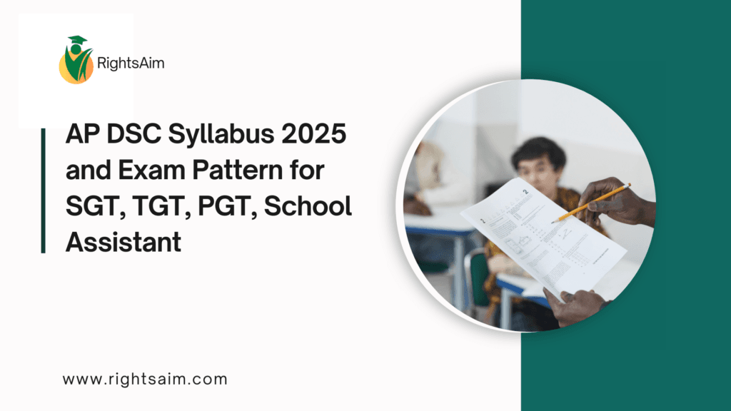 AP DSC Syllabus 2025 and Exam Pattern for SGT, TGT, PGT, School Assistant