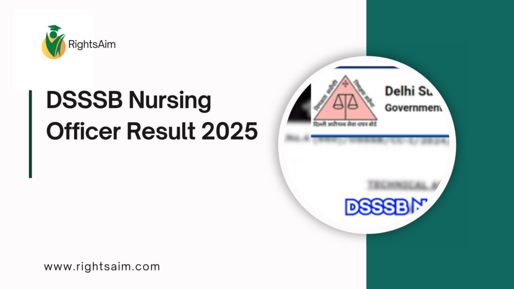 DSSSB Nursing Officer Result 2025