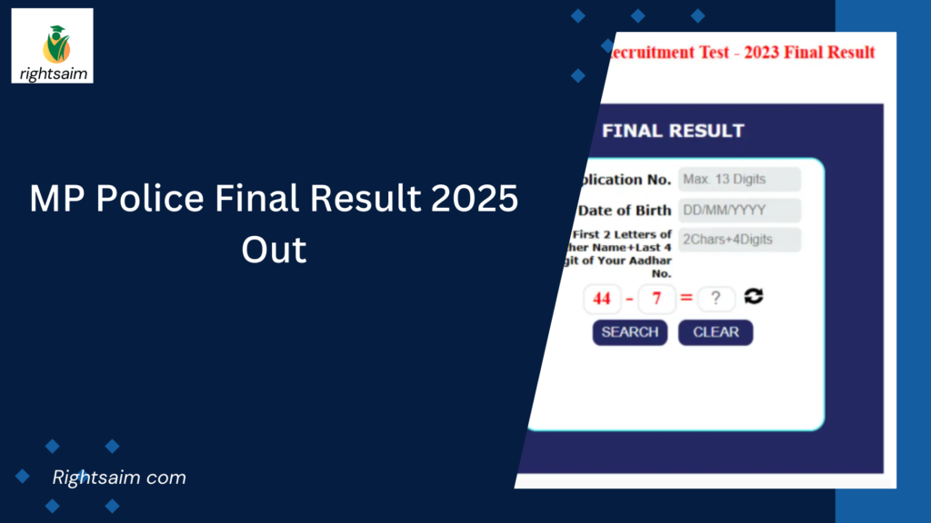 MP Police Final Result 2025 Out