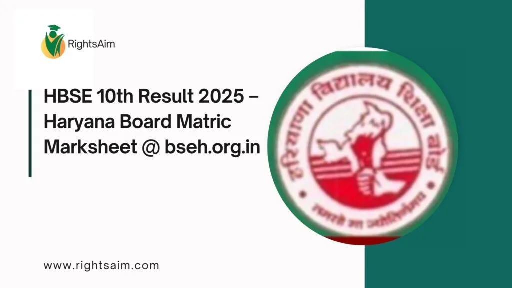 HBSE 10th Result 2025 – Haryana Board Matric Marksheet @ bseh.org.in