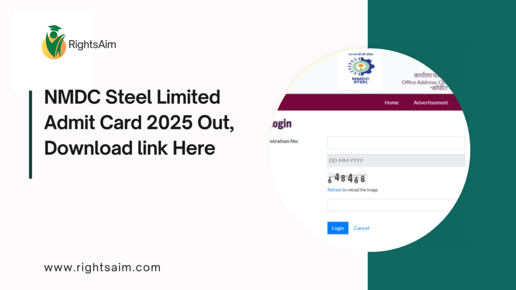 NMDC Steel Limited Admit Card 2025 Out, Download link Here