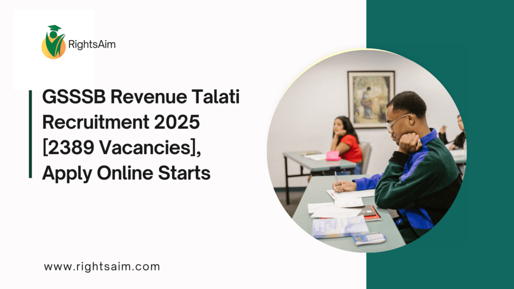 GSSSB Revenue Talati Recruitment 2025 [2389 Vacancies], Apply Online Starts