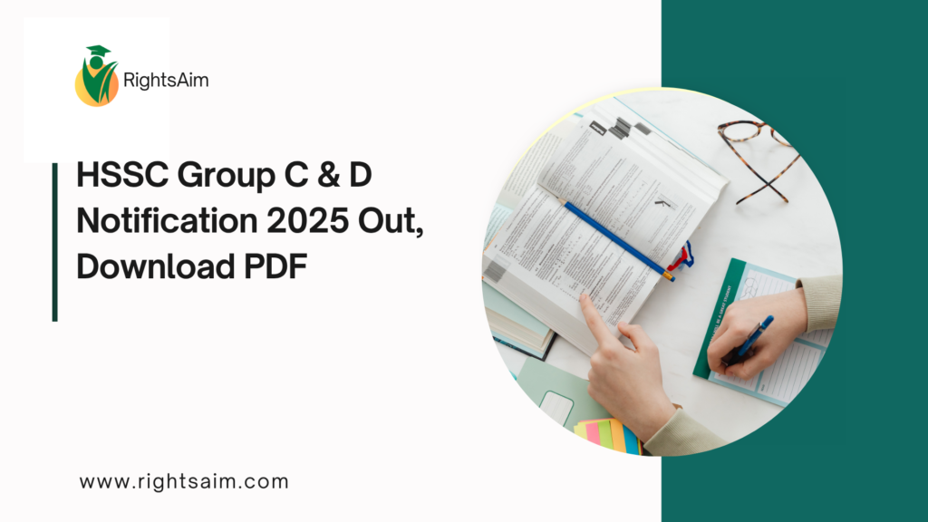 HSSC Group C & D Notification 2025 Out, Download PDF