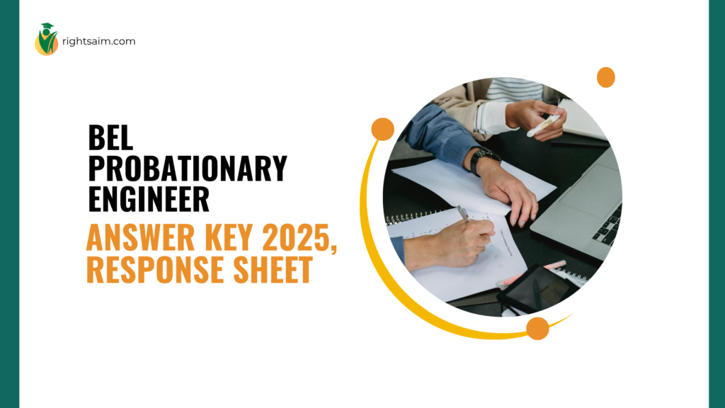 BEL Probationary Engineer Answer Key 2025, Response Sheet