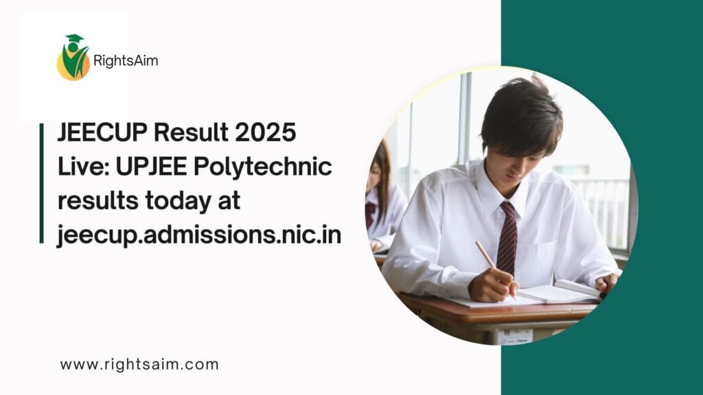 JEECUP Result 2025 Live: UPJEE Polytechnic results today at jeecup.admissions.nic.in