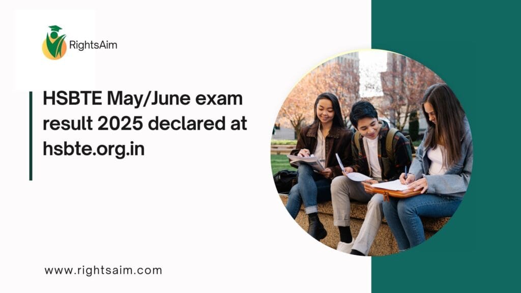 HSBTE May/June exam result 2025 declared at hsbte.org.in, direct link here