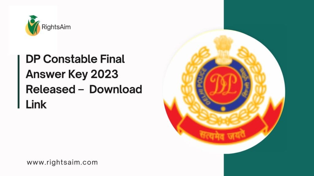 DP Constable Final Answer Key 2023 Released – Download Link