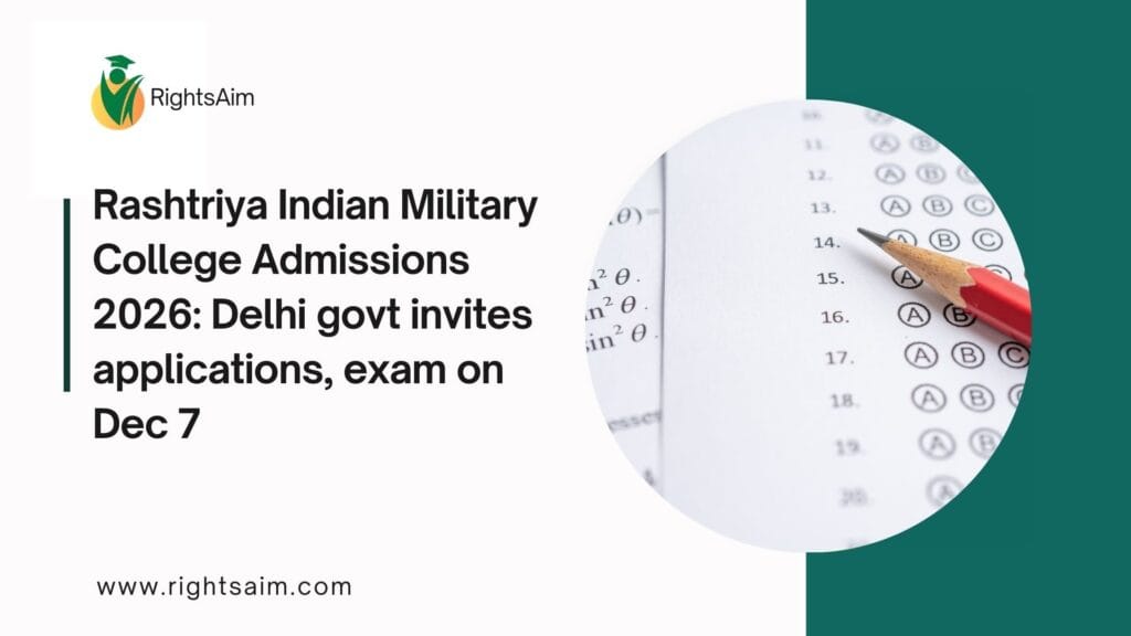 Rashtriya Indian Military College Admissions 2026: Delhi govt invites applications, exam on Dec 7