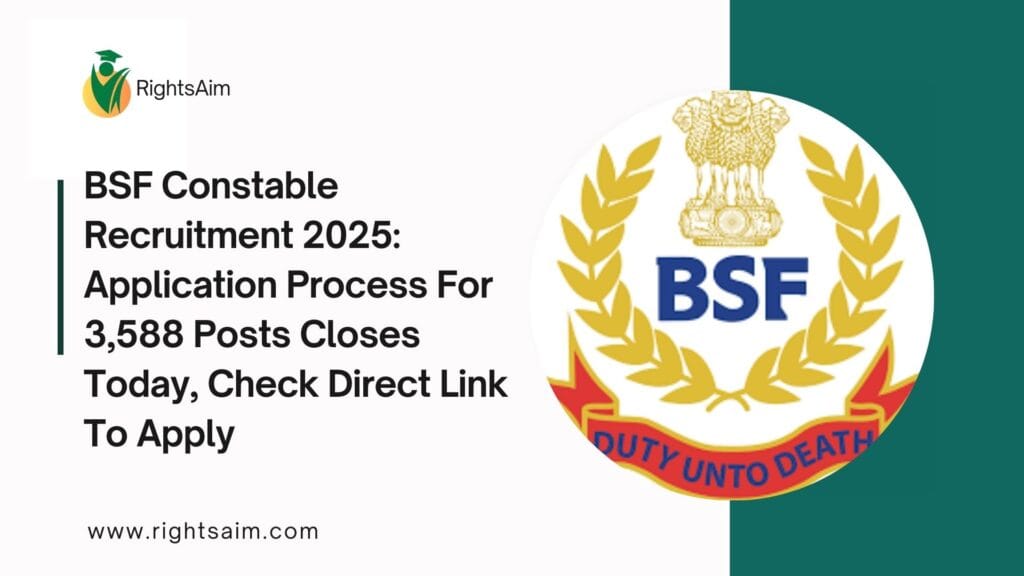 BSF Constable Recruitment 2025: Application Process For 3,588 Posts Closes Today, Check Direct Link To Apply