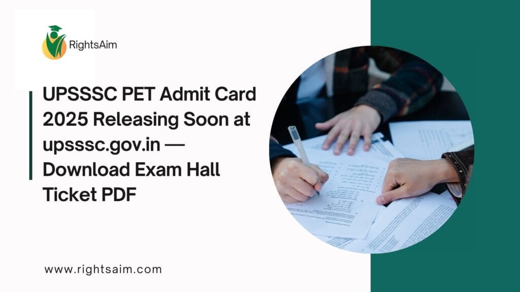 UPSSSC PET Admit Card 2025 Releasing Soon at upsssc.gov.in — Download Exam Hall Ticket PDF