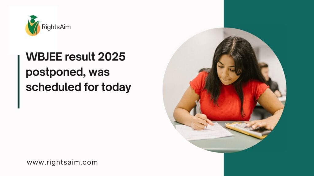 WBJEE result 2025 postponed, was scheduled for today