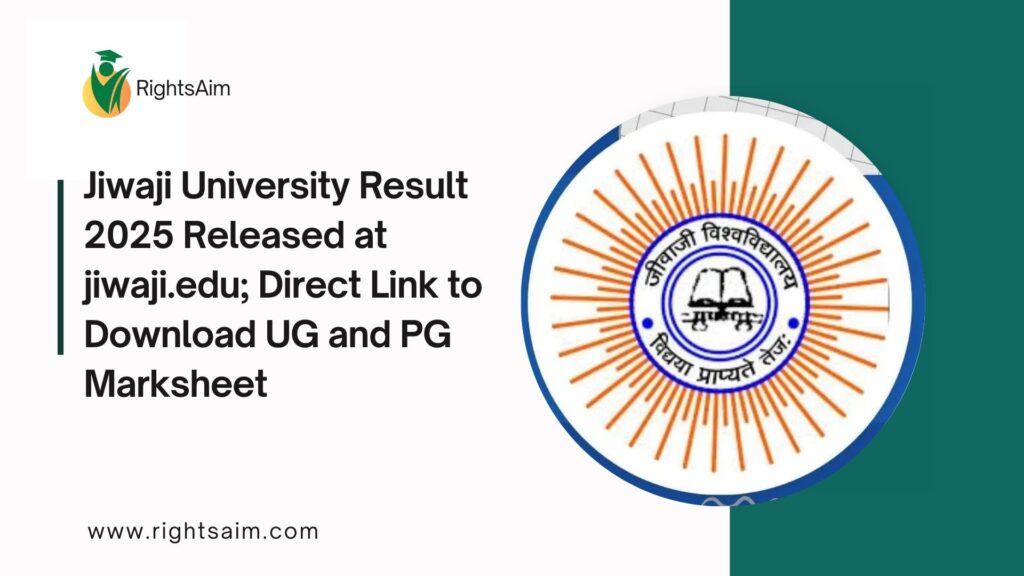 Jiwaji University Result 2025 Released at jiwaji.edu