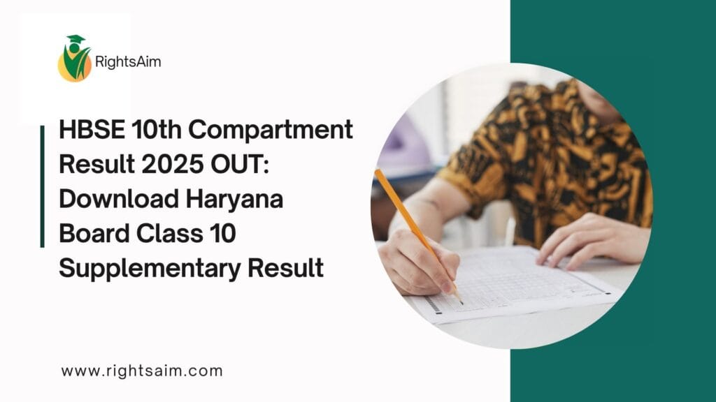 HBSE 10th Compartment Result 2025 OUT: Download Haryana Board Class 10 Supplementary Result