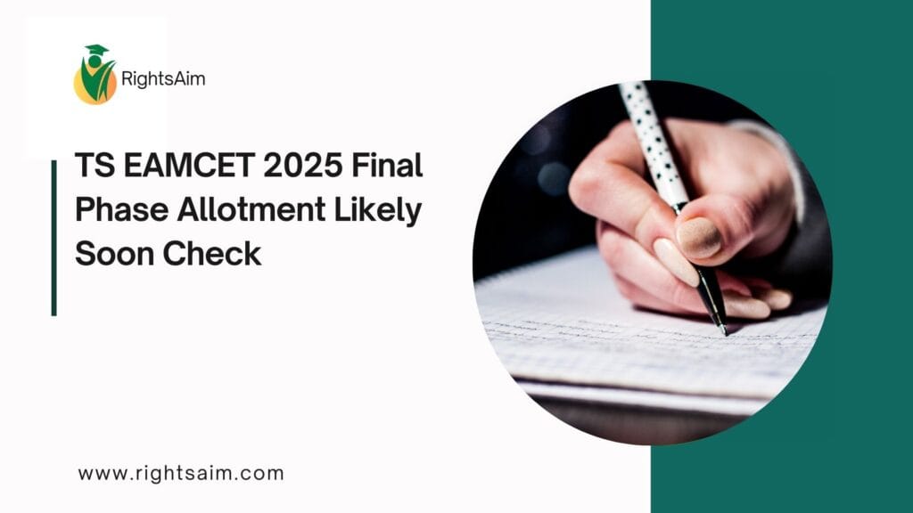 TS EAMCET 2025 Final Phase Allotment Likely Soon Check
