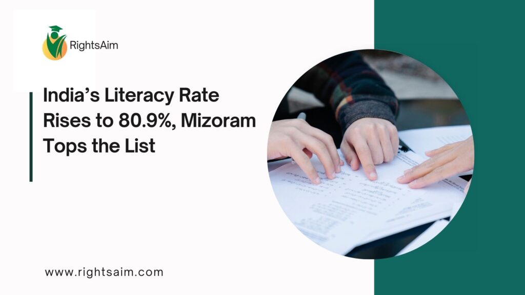 India’s Literacy Rate Rises to 80.9%, Mizoram Tops the List