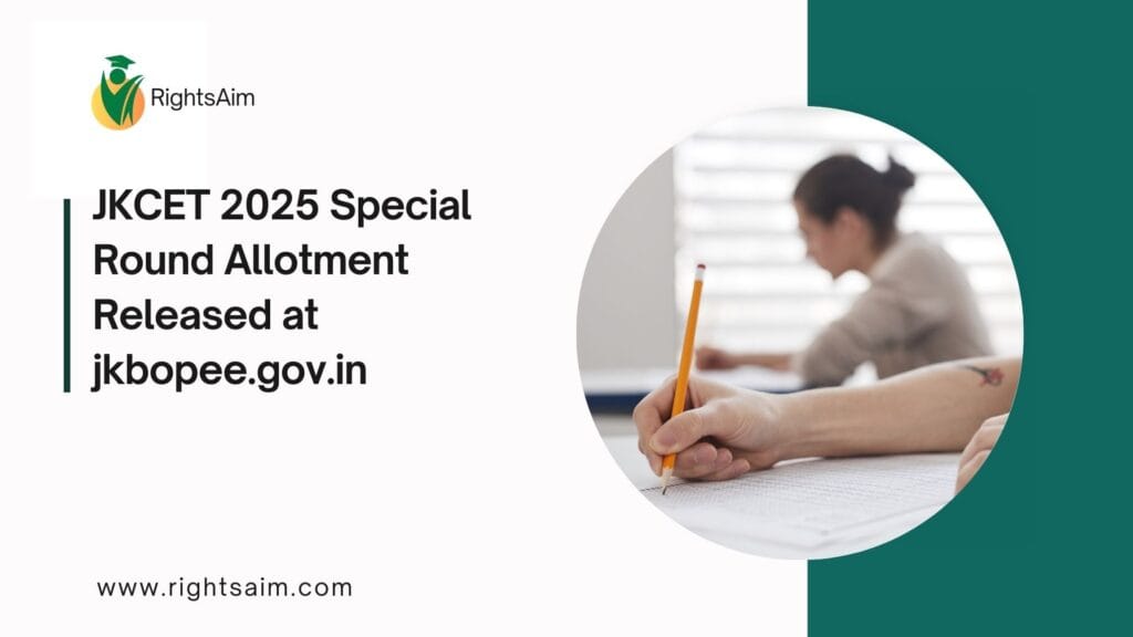 JKCET 2025 Special Round Allotment Released at jkbopee.gov.in