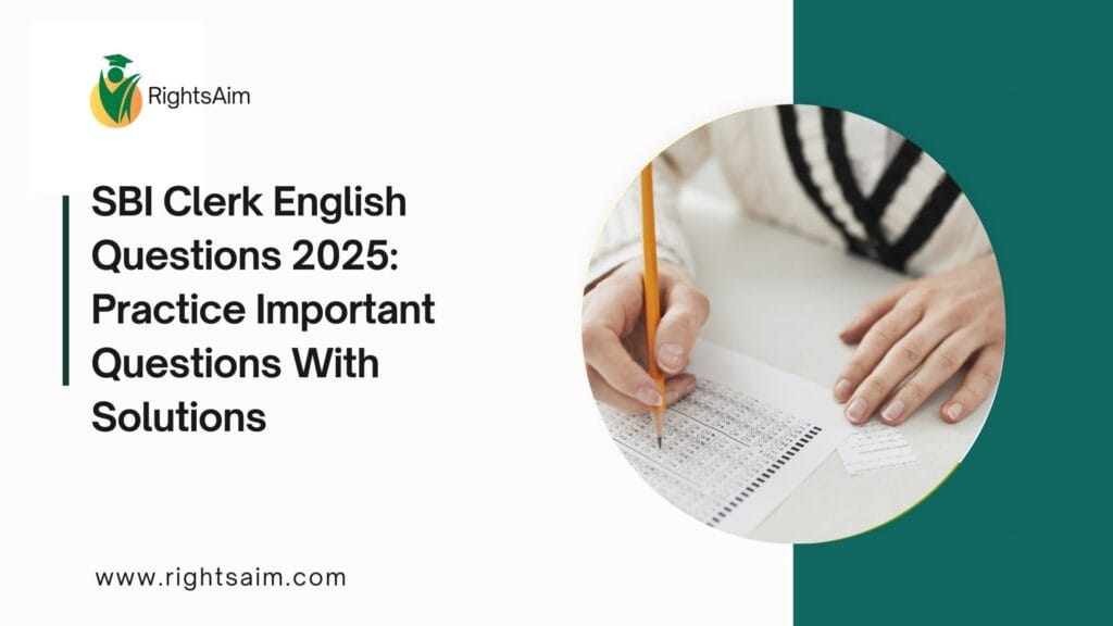 SBI Clerk English Questions 2025