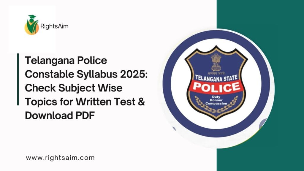 Telangana Police Constable Syllabus 2025