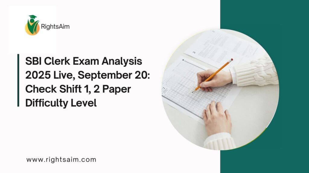 SBI Clerk Exam Analysis 2025 Live, September 20