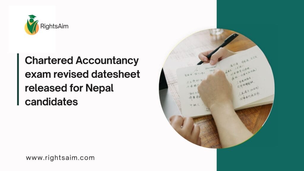 Chartered Accountancy exam revised datesheet released for Nepal candidates