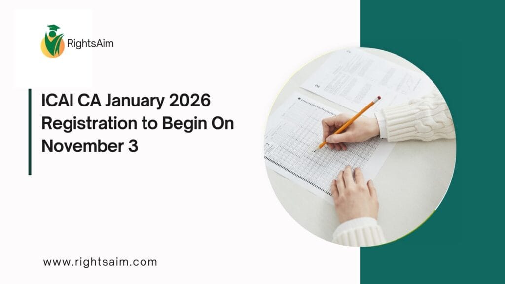 ICAI CA January 2026 Registration