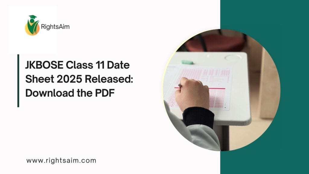 JKBOSE Class 11 Date Sheet 2025 Released: Download the PDF