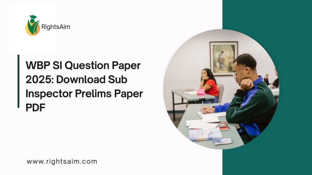 WBP SI Question Paper 2025