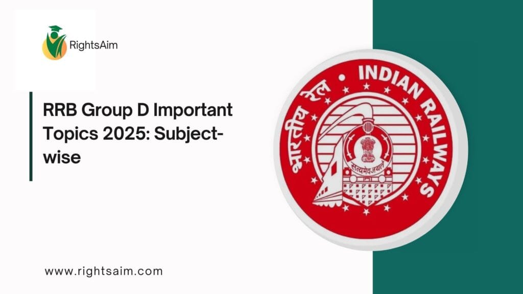 RRB Group D Important Topics 2025