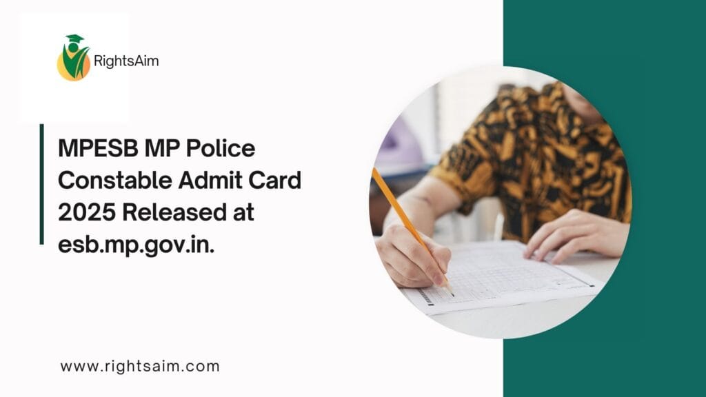 MPESB MP Police Constable Admit Card 2025
