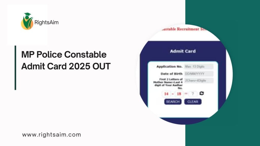 MP Police Constable Admit Card 2025