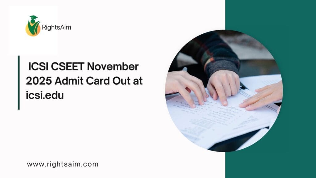 ICSI CSEET November 2025 Admit Card