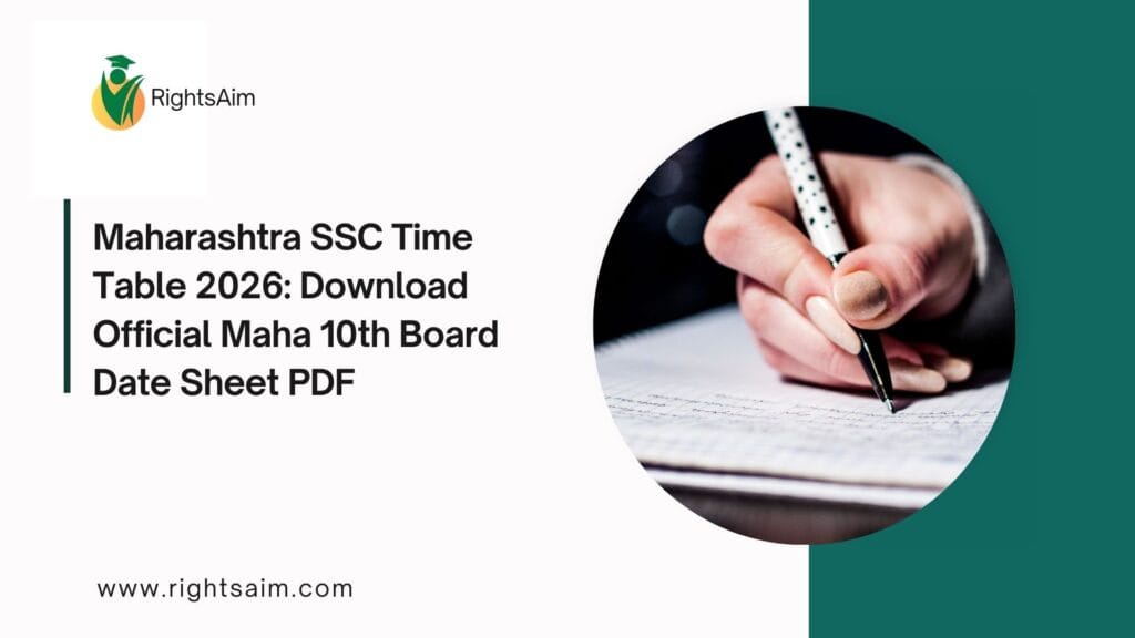 Maharashtra SSC Time Table 2026