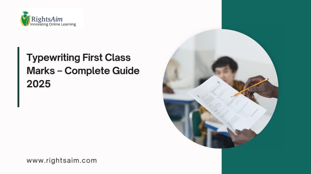 Typewriting First Class Marks