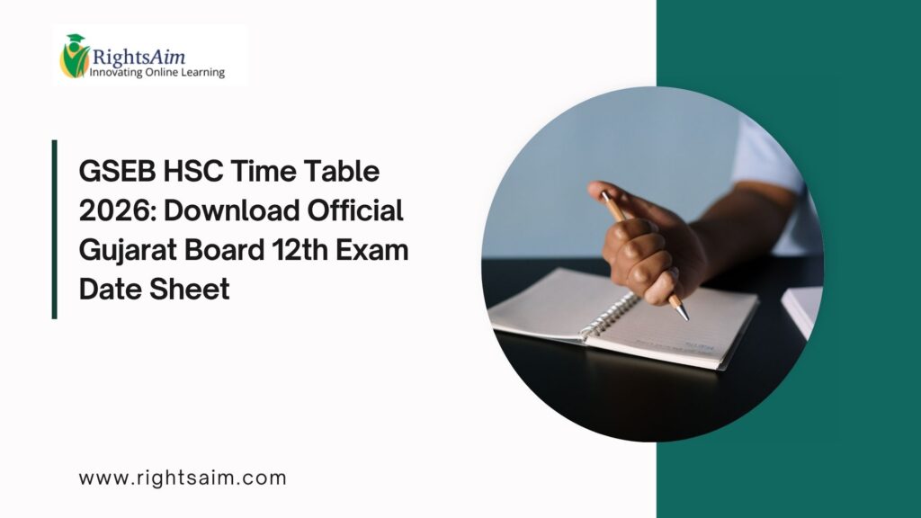 GSEB HSC Time Table 2026