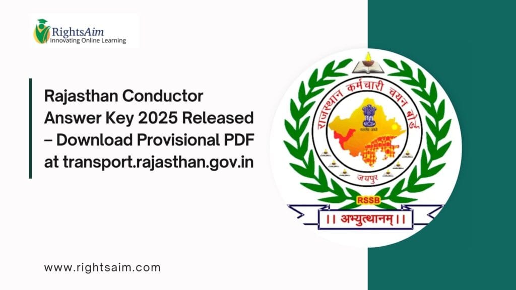 Rajasthan Conductor Answer Key 2025