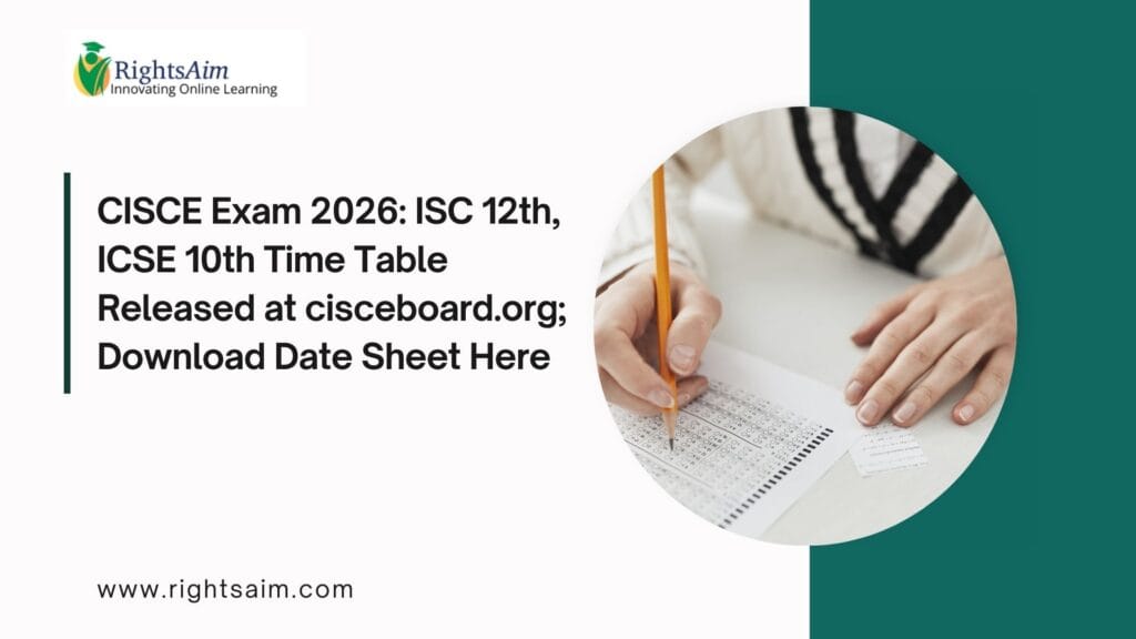 CISCE Exam 2026: ISC 12th, ICSE 10th Time Table Released at cisceboard.org