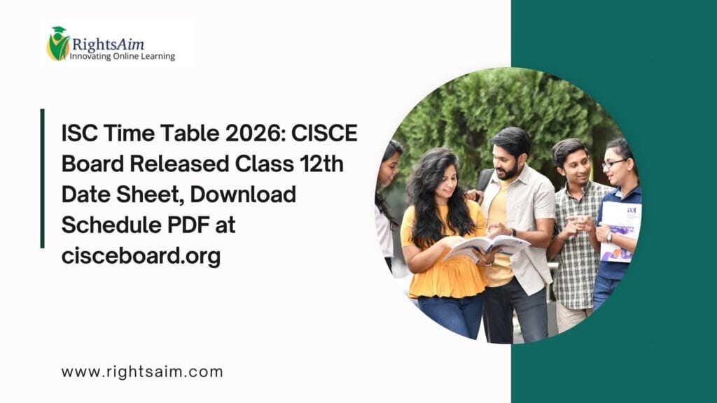 ISC Time Table 2026: CISCE Board Released Class 12th Date Sheet, Download