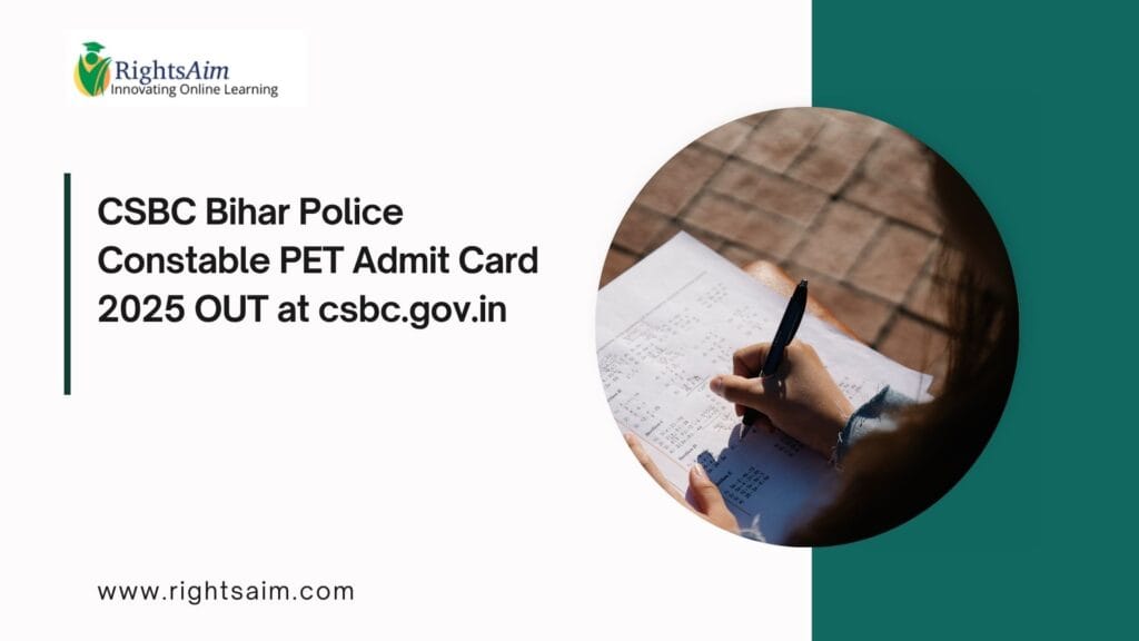 CSBC Bihar Police Constable PET Admit Card 2025