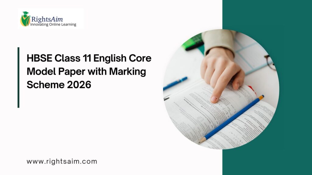 HBSE Class 11 English Core Model Paper with Marking Scheme 2026