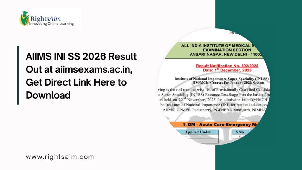 AIIMS INI SS 2026 Result Out