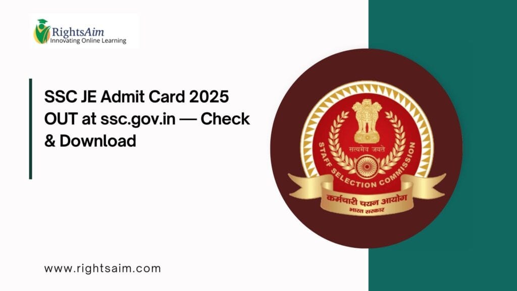 SSC JE Admit Card 2025