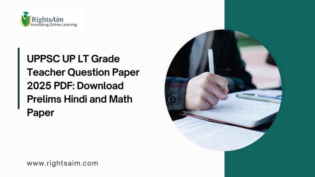 UPPSC UP LT Grade Teacher Question Paper 2025