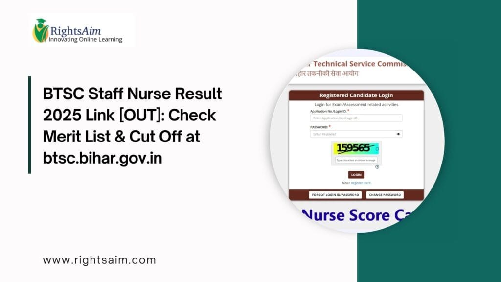 BTSC Staff Nurse Result 2025