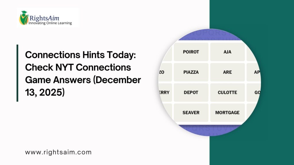 NYT Connections Hints December 13, 2025