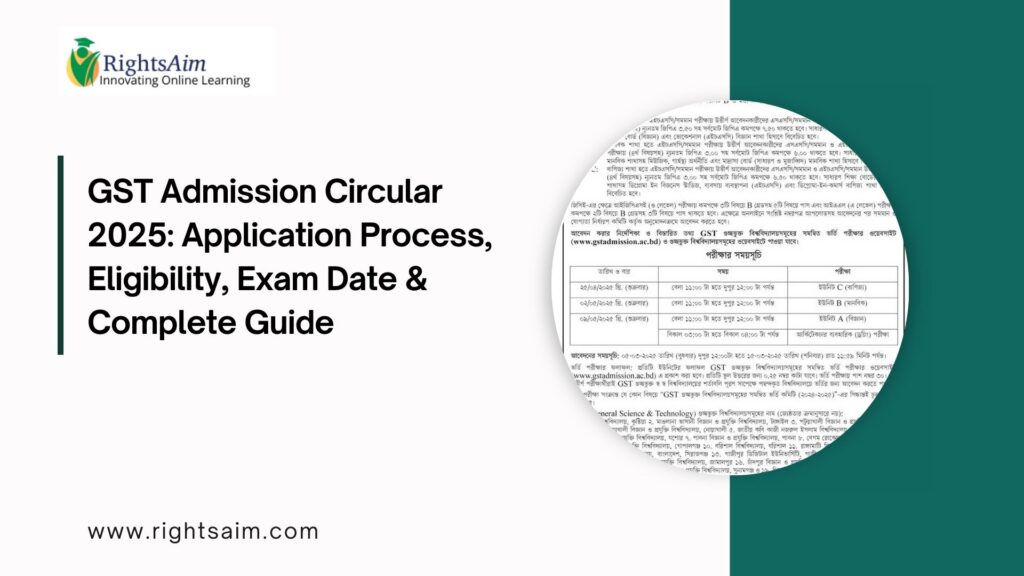 GST Admission Circular 2025