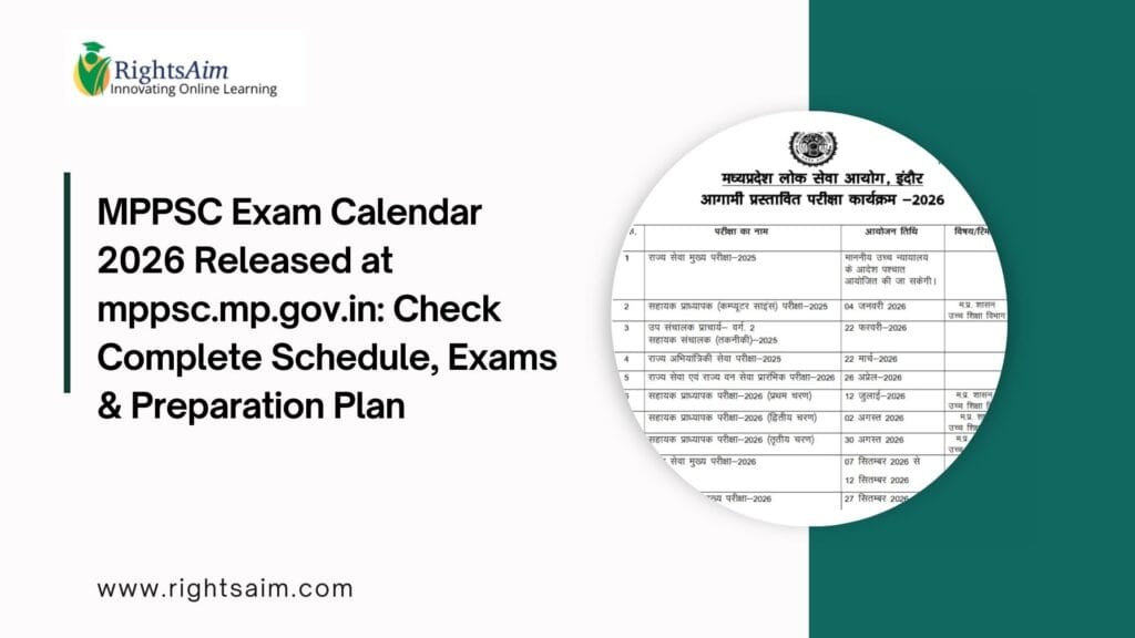 MPPSC Exam Calendar 2026